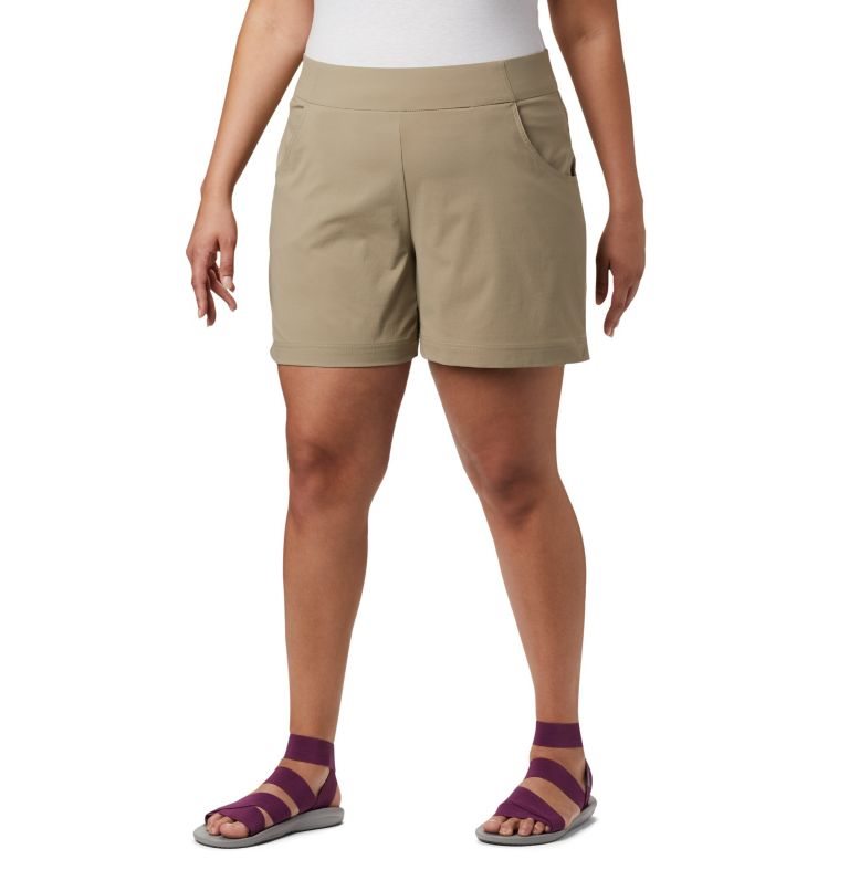 Women\'s Columbia Anytime Casual Shorts Khaki | Plus Size CA-D1LA3